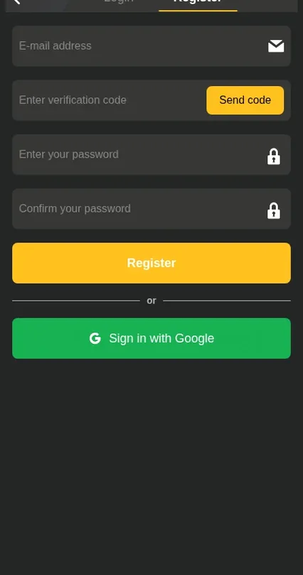 Dope Wins Registration form, "Register" button with email and password fields, 28.10.2026
